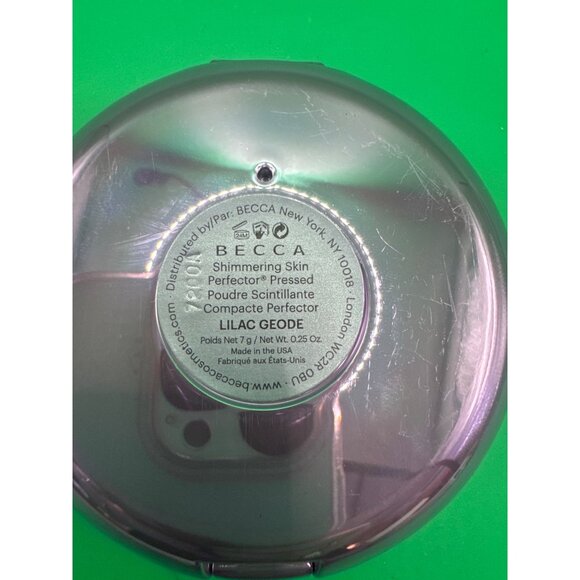 Becca Shimmering Skin Perfector Pressed Lilac Geode Highlighter 0.25 Oz - Picture 3 of 5